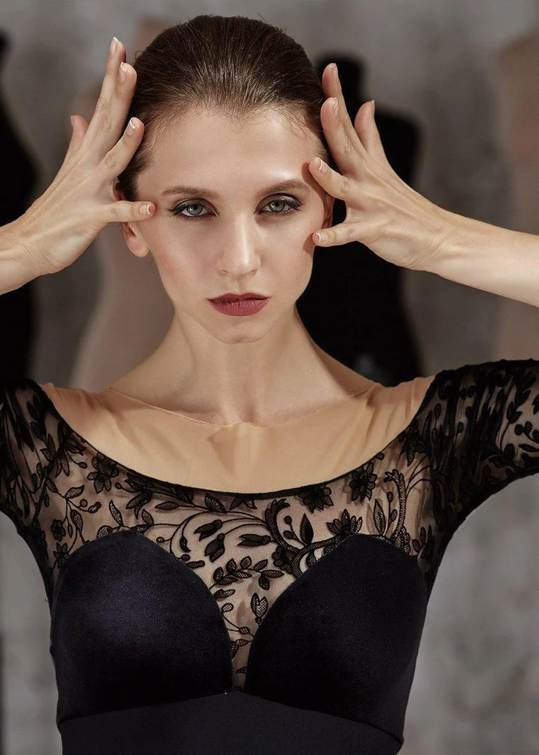 Hot Sale ๐ Black Lace 1942 Grishko Leotard ๐ฅฐ 6 Black Lace 1942 Grishko Leotard