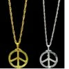 CMA Peace Sign Necklace - Gold Or Silver