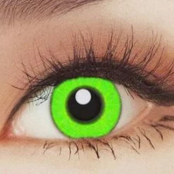 Crazy Lens Halloween Costumes, Accessories, Makeup Contact Lenses - Lime Green