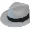 Sweidas Deluxe Velour Gangster Hat - White Hats