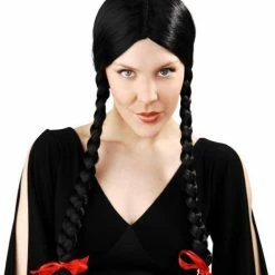 Tom Foolery Wednesday Plaits Wig Halloween Costumes, Accessories, Makeup