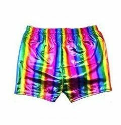 JD Party Metallic Rainbow Hot Shorts - Adult