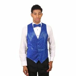 JD Party Adult Sequin Waistcoat Vest