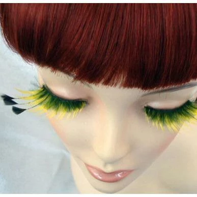 Hot Sale 🎁 Carnival Products Eyelash - Black/Yellow With Feather Tips 😀 1 Carnival Products Eyelash - Black/Yellow With Feather Tips