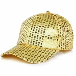 Upstage Dancewear Sequin Cap - Gold Hats