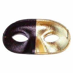 Tom Foolery Mask - Bi Color Black/Gold