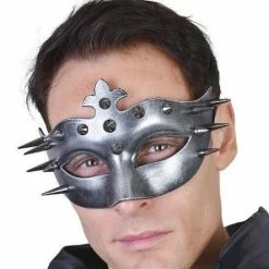 Dr. Toms Masks & Masquerade Ulric Silver Eye Mask With Spikes