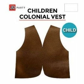 Best Pirce 😀 JD Party Children Colonial Vest Brown 🎉 1 JD Party Children Colonial Vest Brown