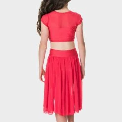 Studio 7 Dancewear Attitude Sequin Crop Top | Red