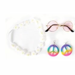 JD Party Hippy Dress Up Set Womens Costumes