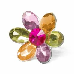 Pink Poppy Dazzling Daisy Gem Rings Gifts