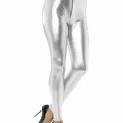 JD Party Metallic Leggings - Silver Pants & Leggings