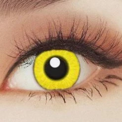 Crazy Lens Contact Lenses - Yellow Halloween Costumes, Accessories, Makeup