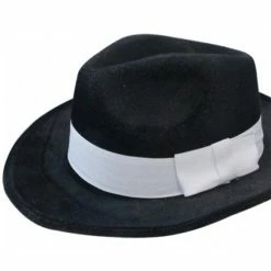 Sweidas Deluxe Velour Gangster Hat - Black Hats