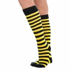 CMA Over The Knee Stripe Socks - Yellow/Black