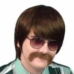 Carnival Products 70s Brown Mod Guy Wig Wigs