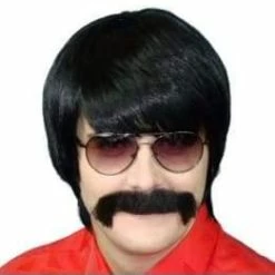 Carnival Products 70s Mod Guy Wig Black Wigs