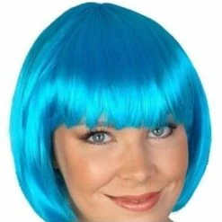 Carnival Products Wig - Short Blue Fringe Bob