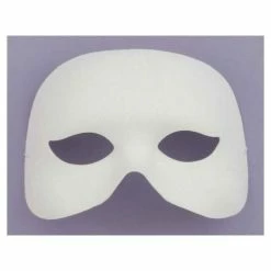 Tom Foolery Masks & Masquerade Mask - Half Mask - White