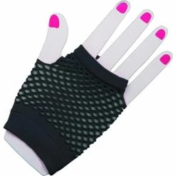 JD Party Short Fishnet Gloves - Black