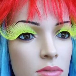 Carnival Products Neon Green Eye Lashes Pride / Rainbow Costumes
