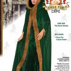 Tom Foolery Faux Fur Green Cape