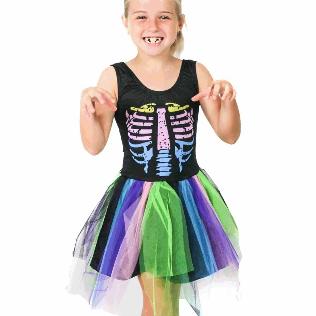 Budget ✨ Upstage Dancewear & Costume Factory Rainbow Skeleton 👗 Dress 👧 Girls Costumes 🌟 1 Upstage Dancewear & Costume Factory Rainbow Skeleton Dress Girls Costumes