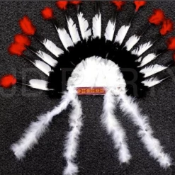 JD Party Indian Headband, Red