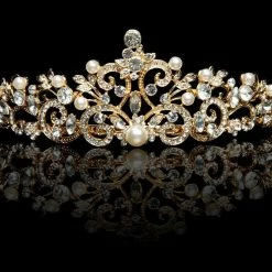 Mad Ally Gold Massiah Tiara Hair Accessories