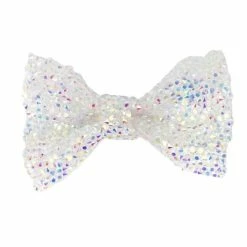 Pink Poppy Encrusted Gemstone Bow Snap Clips