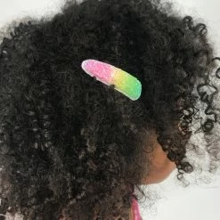 Pink Poppy Rainbow Chunky Glitter Snap Clips Gifts