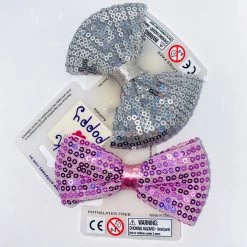 Pink Poppy Hair Tie - Sparkle Bow