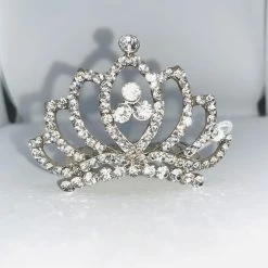 Symoon Tiara On Comb - Rhinestone (small) Hair Accessories