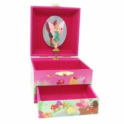 Pink Poppy Forest Fairy Small Music Box-Pink