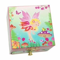 Pink Poppy Forest Fairy Small Music Box-Pink