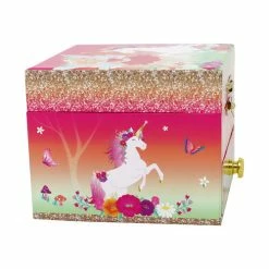Pink Poppy Unicorn & The Pixie Fairy Small Musical Jewellery Box