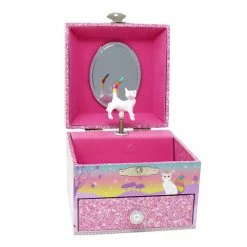 Pink Poppy Gifts Caticorn Dreams Small Musical Jewellery Box