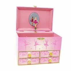 Pink Poppy Romantic Ballet Medium Musical Jewellery Box
