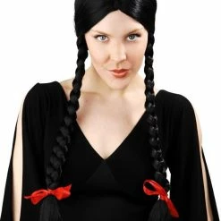 Tom Foolery Wednesday Plaits Wig Halloween Costumes, Accessories, Makeup