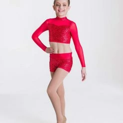 Studio 7 Dancewear Attitude Shorts | Red