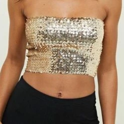 JD Party Tops & Crop Tops Adult Sequin Bandeau Top