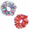 Pink Poppy Colour Burst Sequin Scrunchie Hair Accessories