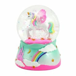 Pink Poppy Unicorn Fairytale Snow Globe - Medium Gifts