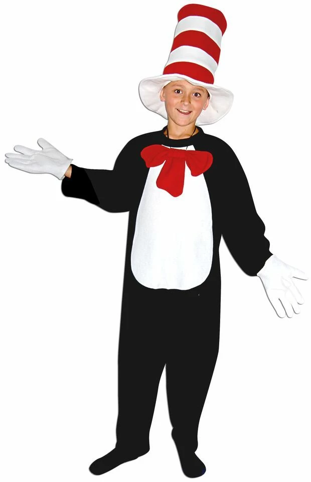 Top 10 😉 Sweidas Fancy 👗 Dress Costumes Cat In The Hat Deluxe Jumpsuit - Child ⭐ 1 Sweidas Fancy Dress Costumes Cat In The Hat Deluxe Jumpsuit - Child