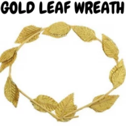 JD Party Novelties Green Or Gold Leaf Wreath