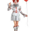 JD Party Adult Evil Clown Girl - Penny Wise Fancy Dress Costumes