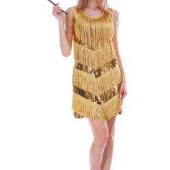 JD Party Fancy Dress Costumes Deluxe Sequin Flapper Dress