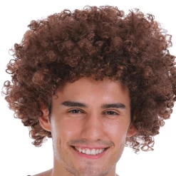 JD Party Wigs Afro Wig - Dark Brown
