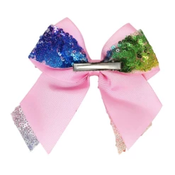 Pink Poppy Rainbow Sequin Bow