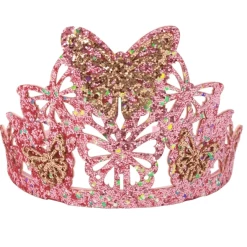 Pink Poppy Butterfly Skies Soft Glitter Crown